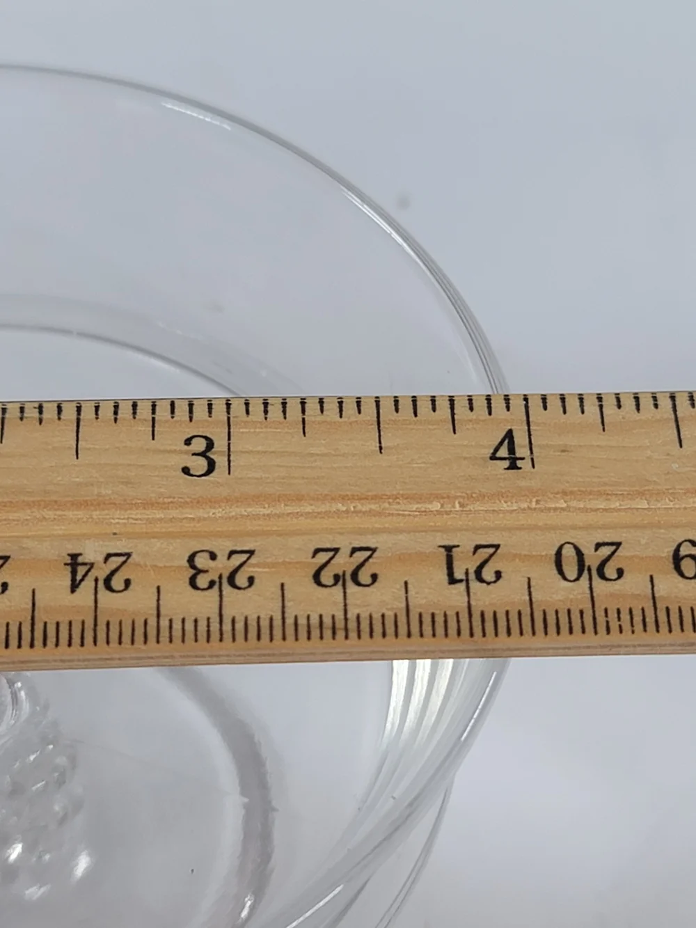 Vintage Clear Glass Pedestal Compote Serving Dish